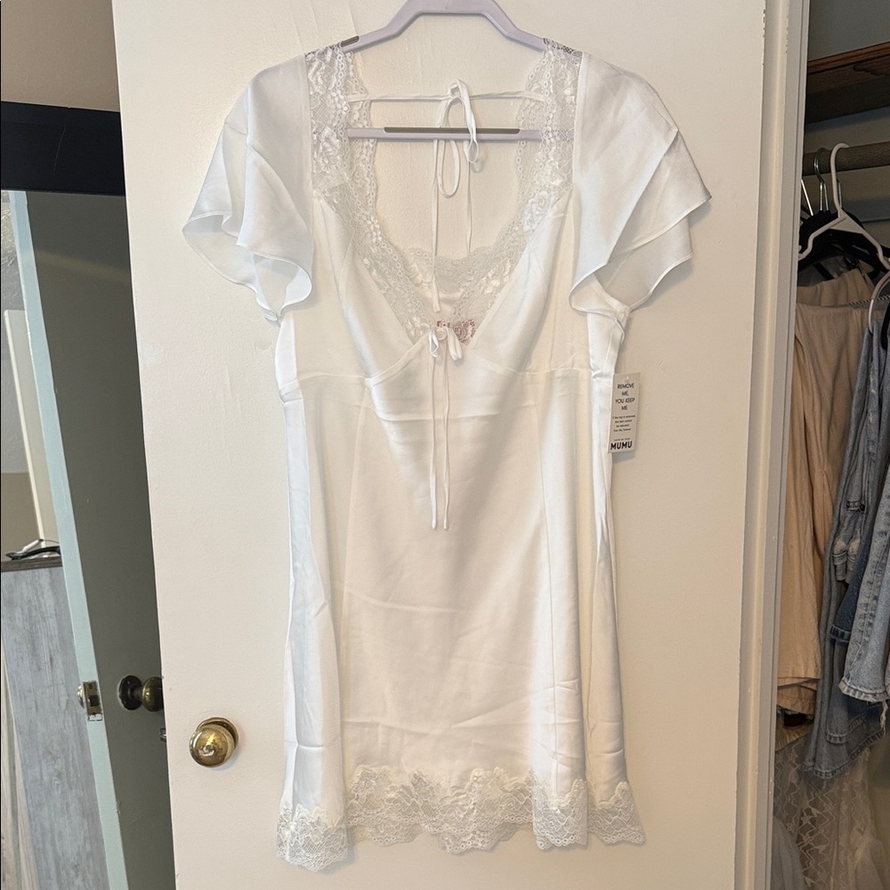 Show Me Your MuMu White Lace Dress